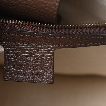 Gucci Grained Calfskin Web Medium Animalier Top Handle Tote Brown 6 of 11