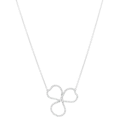Tiffany Platinum Diamond Large Paper Flowers Pendant Necklace 3 of 5