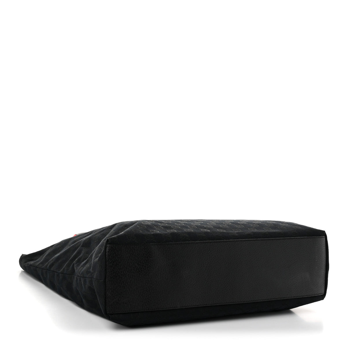 GG Monogram Large Web Handle Vertical Tote Black