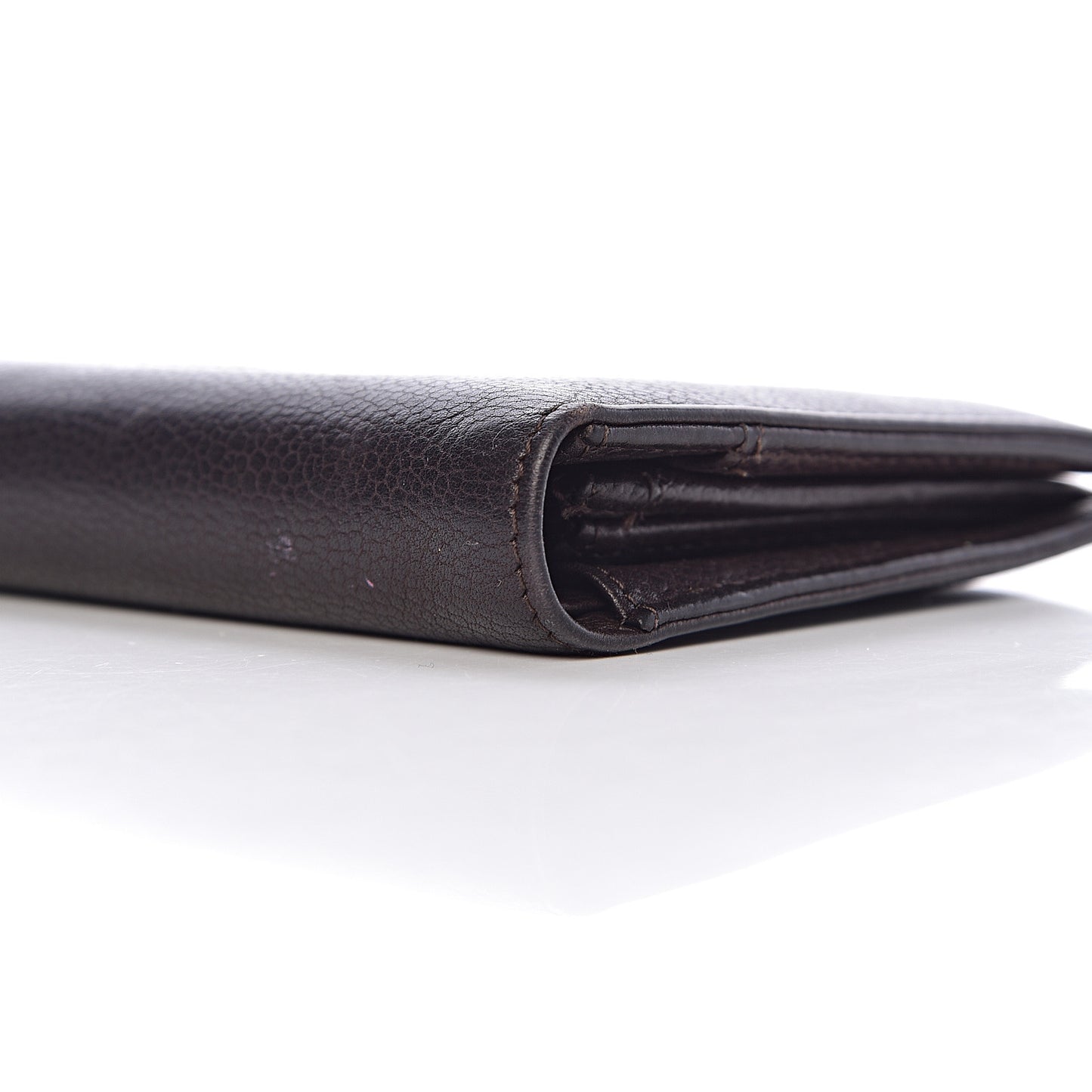 Caviar Timeless CC Yen Wallet Dark Brown