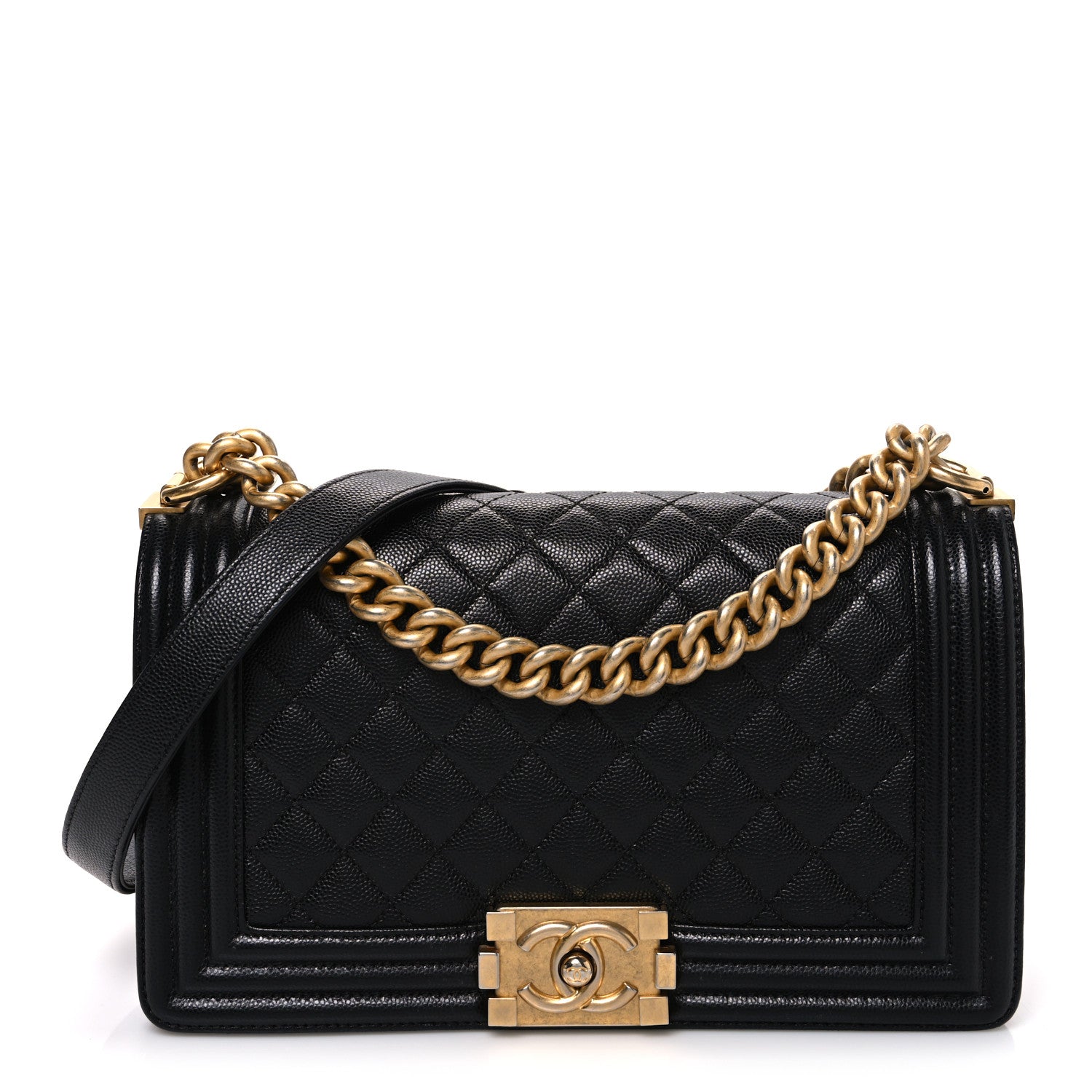 Chanel Caviar Quilted Medium Boy Flap Black 1 of 10