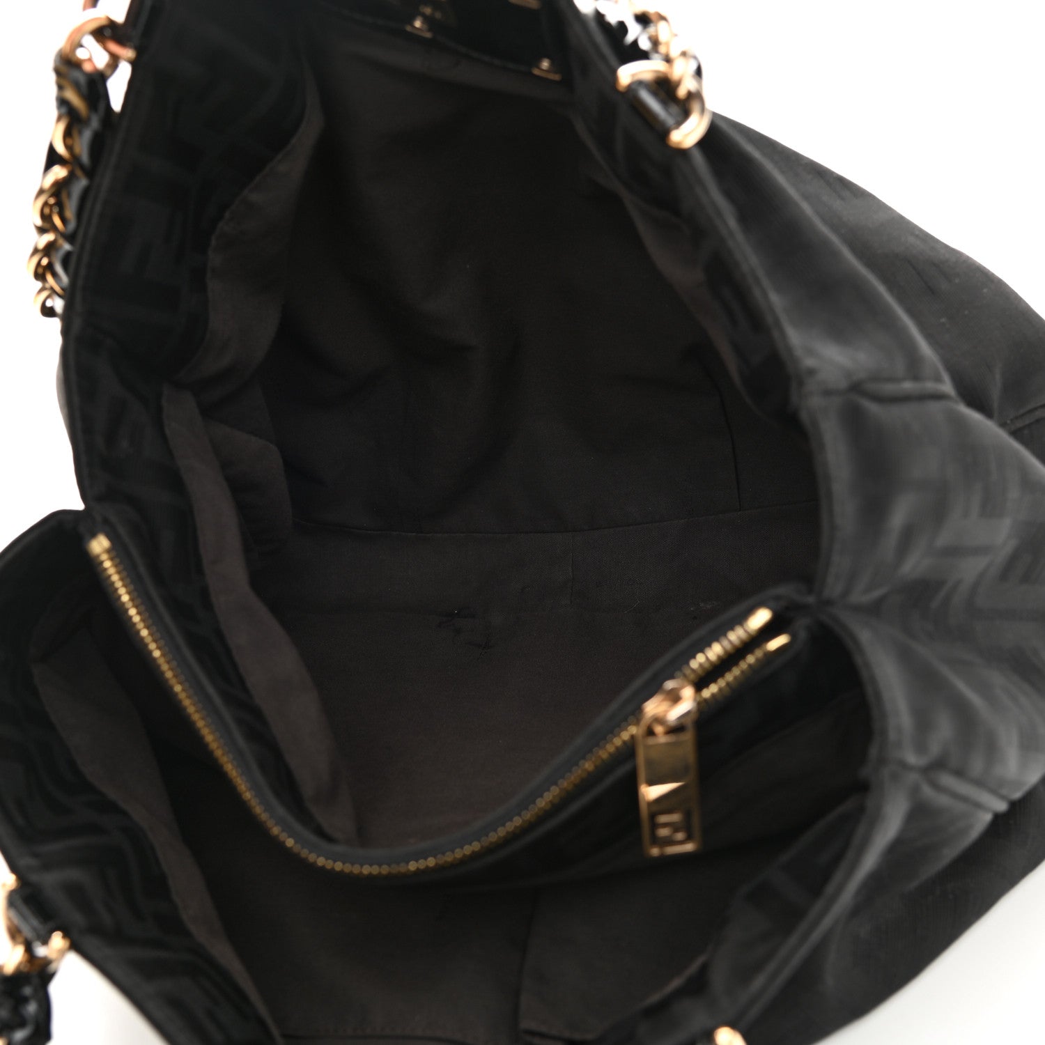 Fendi Zucca Enamel Mia Tote Black 6 of 14