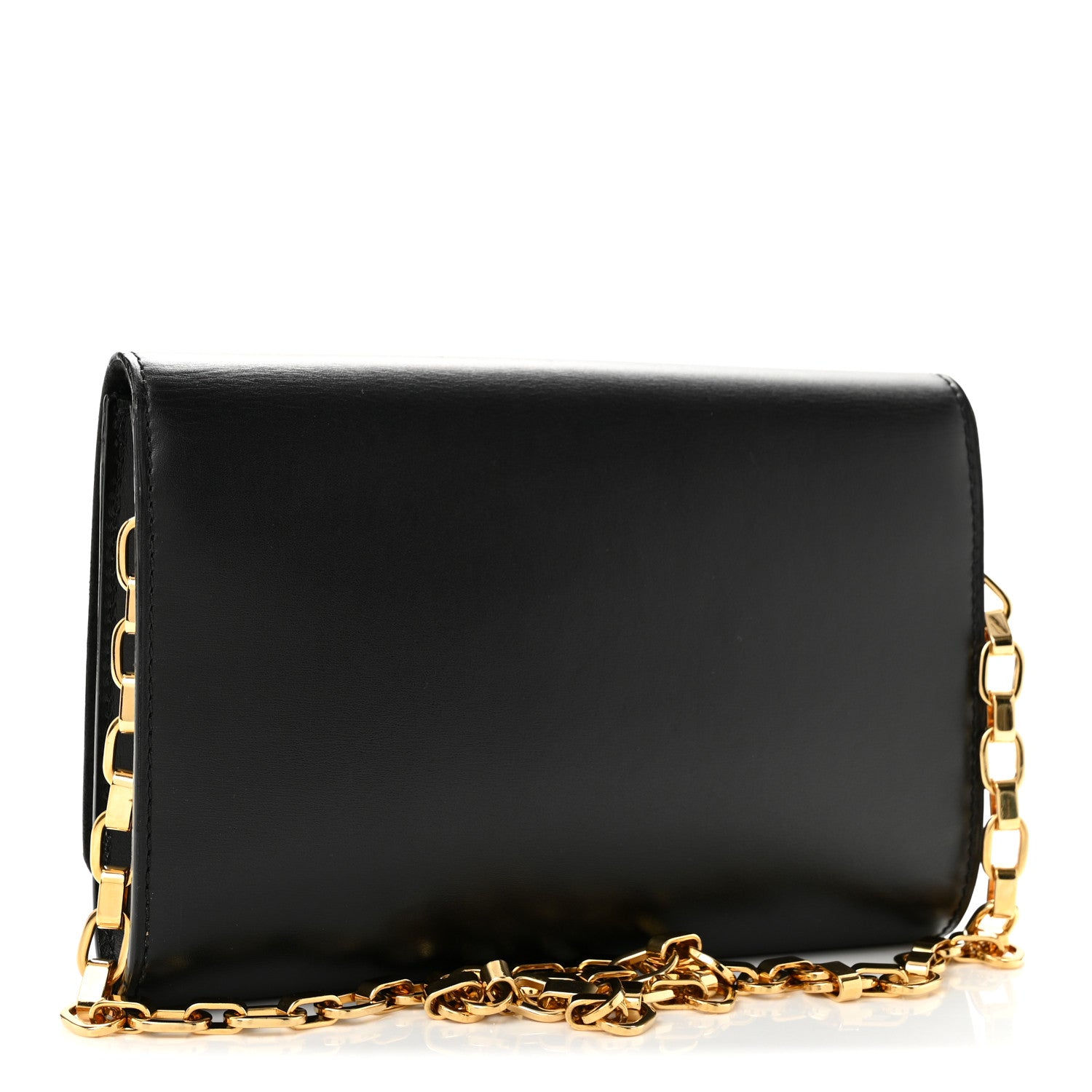 Louis Vuitton Calfskin Chain Louise MM Black 3 of 12