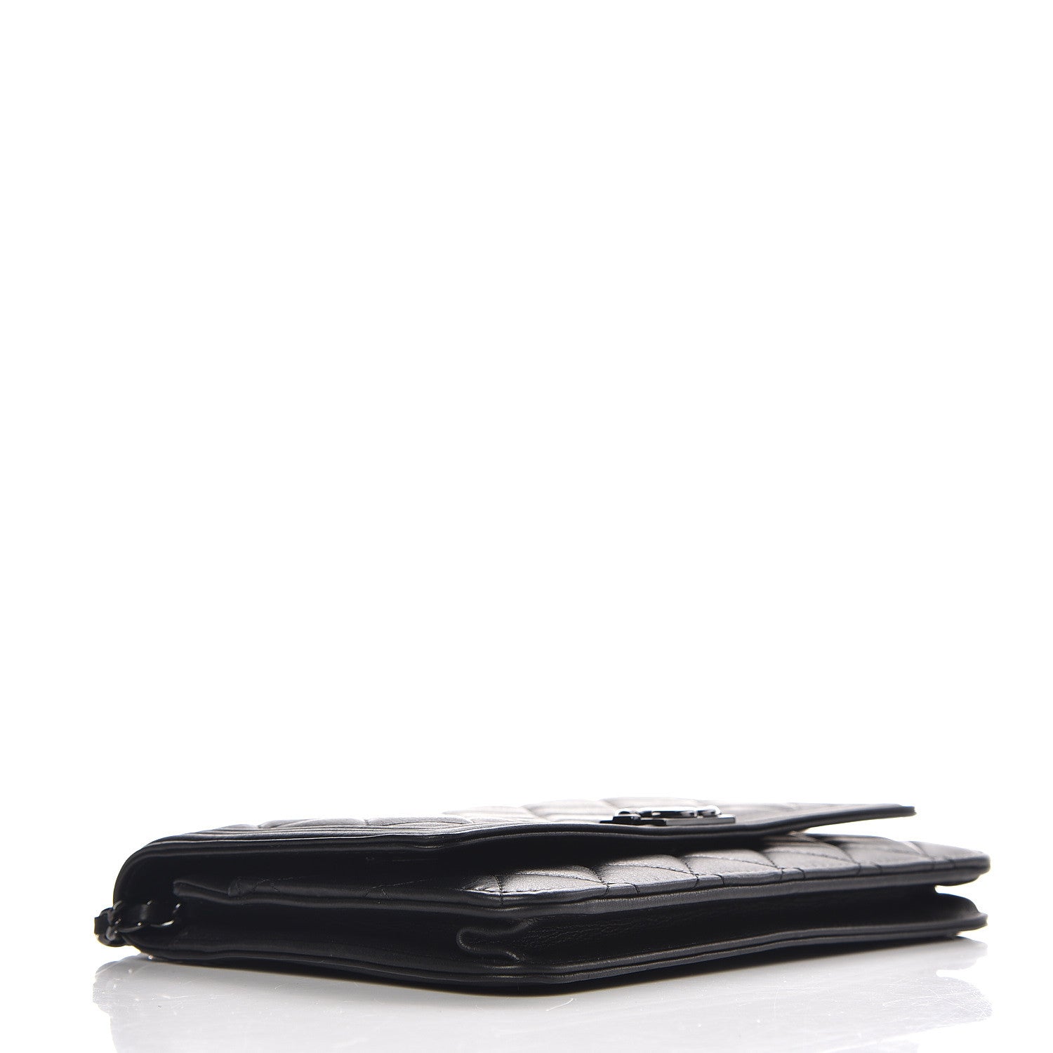 Chanel Calfskin Quilted Boy Wallet On Chain WOC So Black 4 of 11