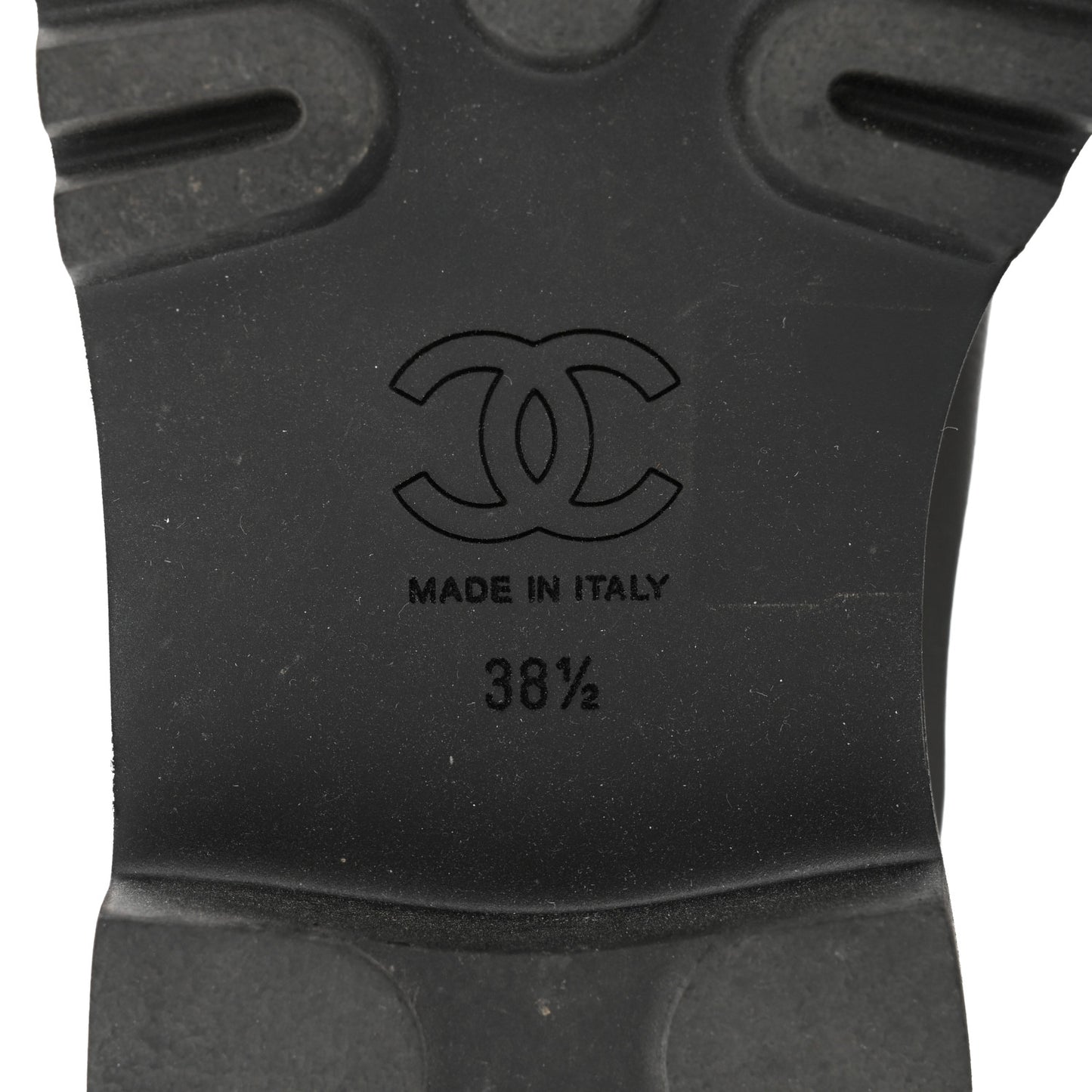 Crumpled Calfskin Patent Cap Toe Short Boots 38.5 Dark grey Black