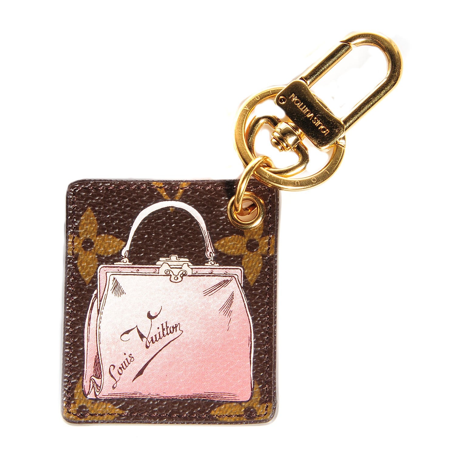 Louis Vuitton Monogram Affiche Bag Charm Key Ring 1 of 5