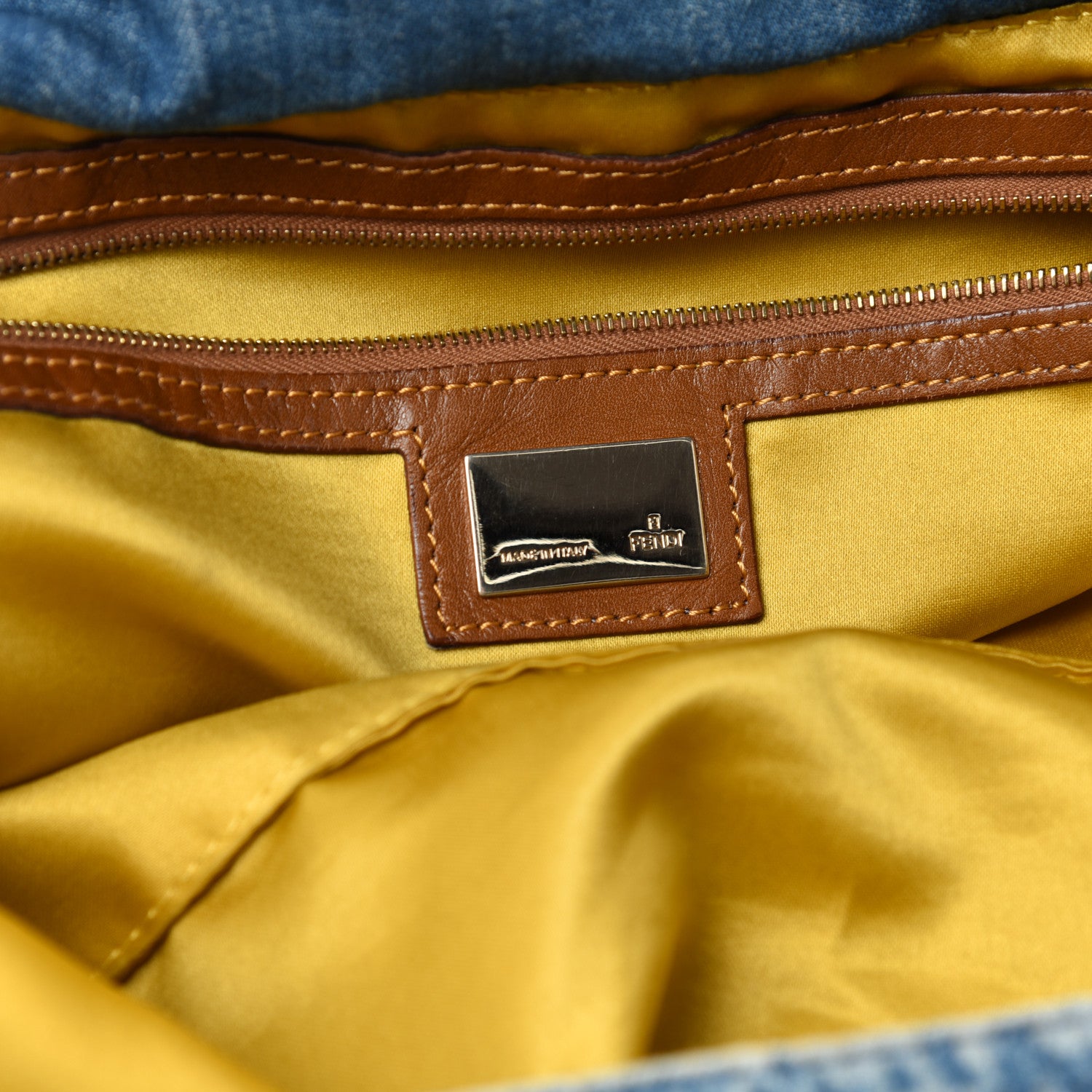 Fendi Denim Zucchino Baguette Blue 6 of 10