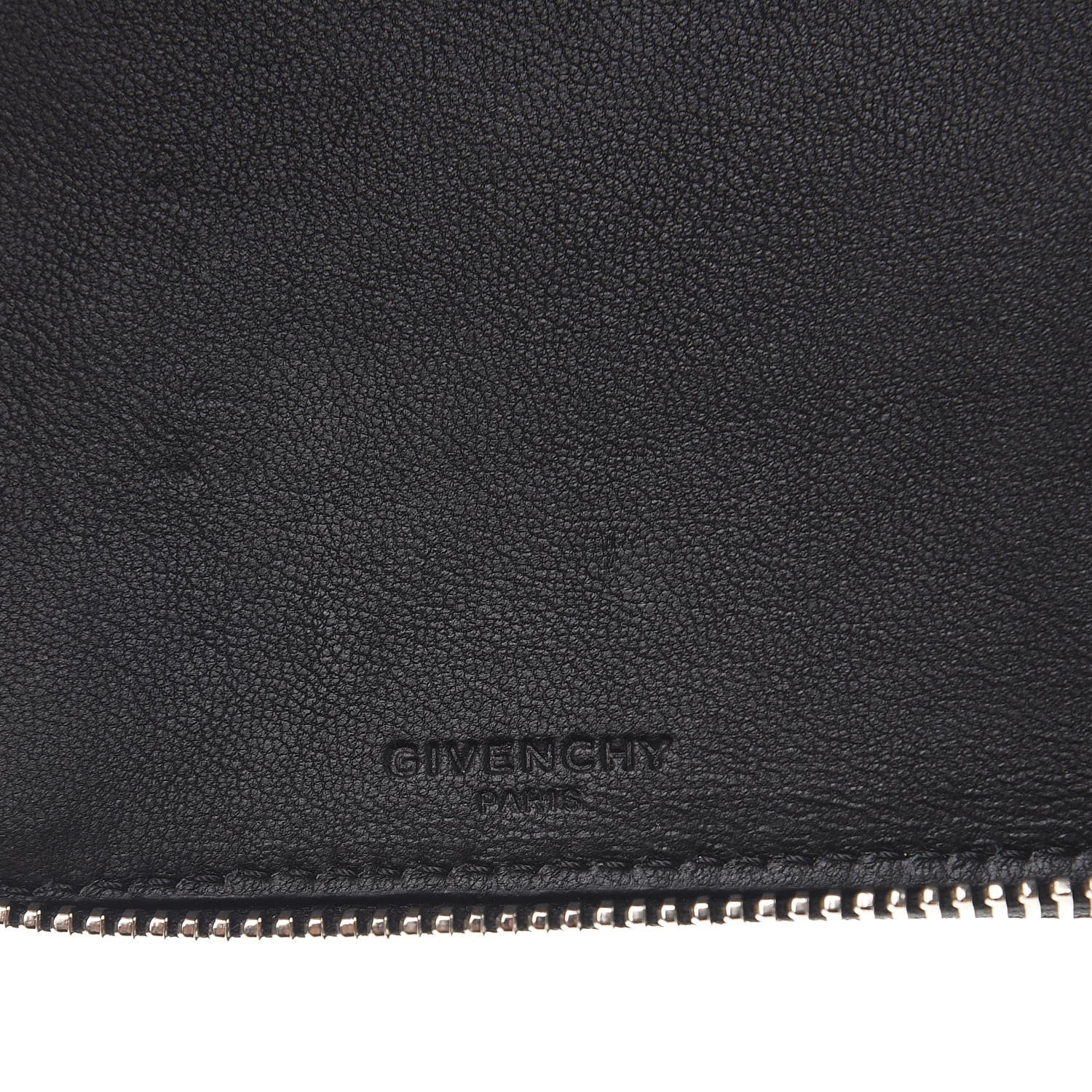 Givenchy Calfskin Star Pandora Zip Around Wallet Black White 7 of 8