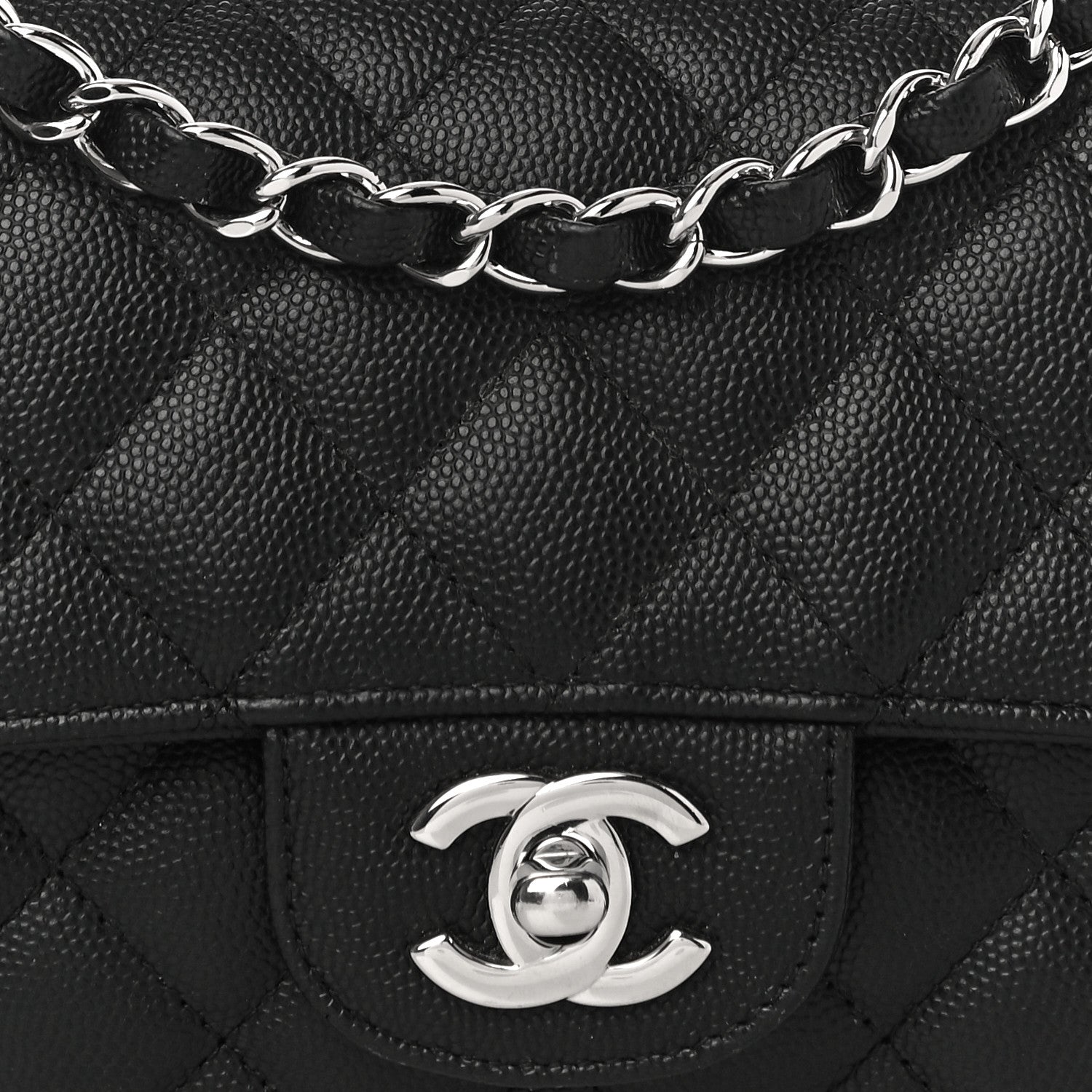 Chanel Caviar Quilted Mini Rectangular Flap Black 8 of 10