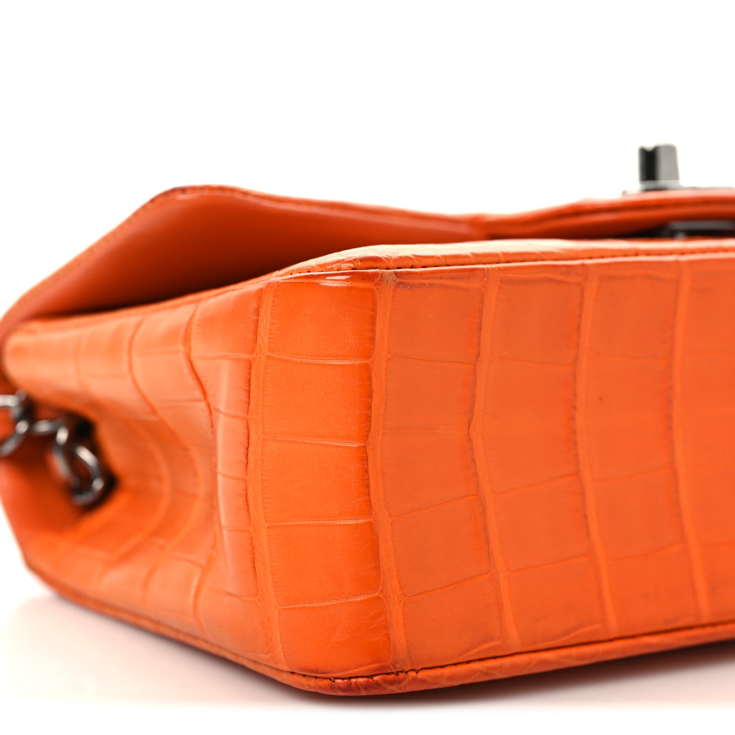 Chanel Alligator Mini Rectangular Flap Orange 9 of 10