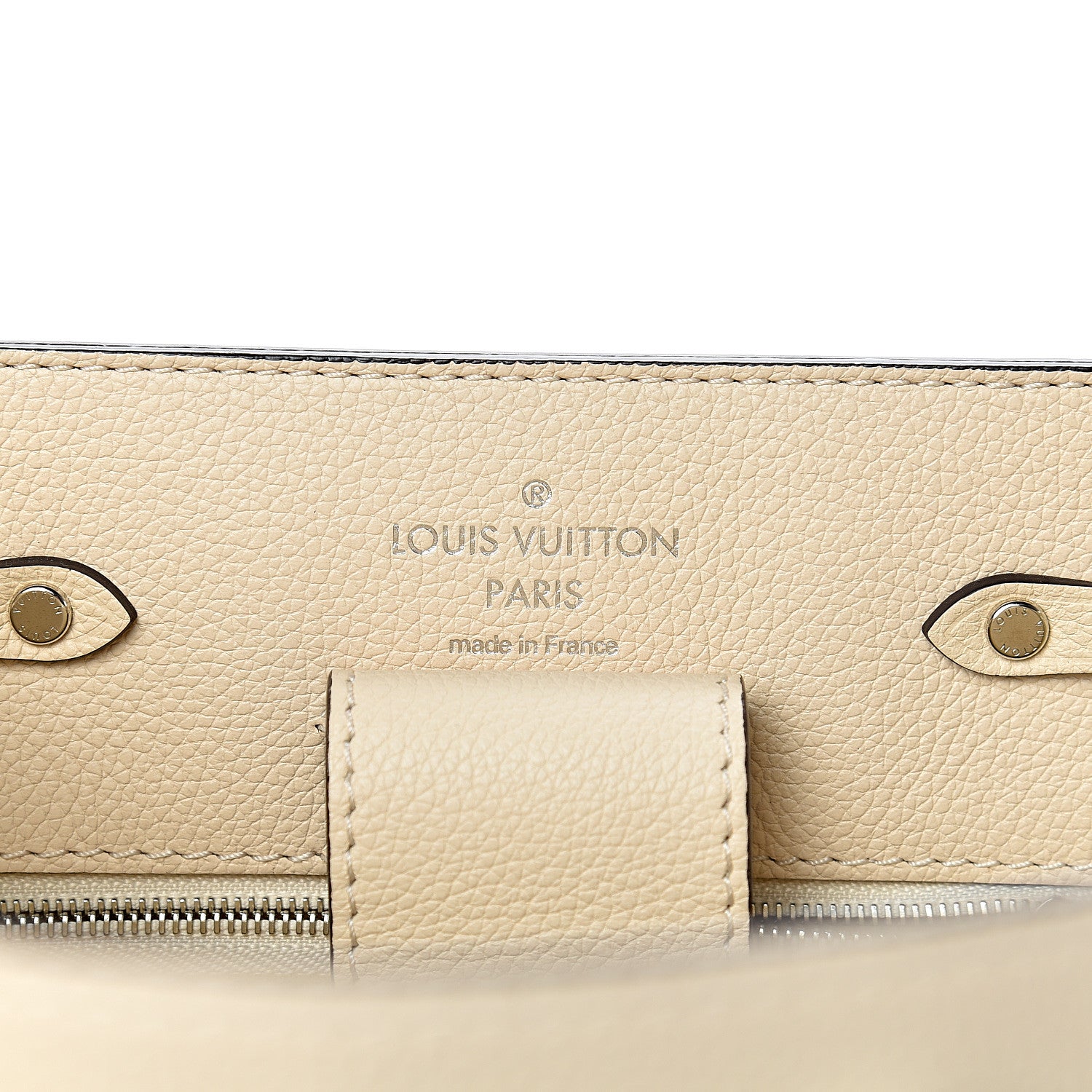 Louis Vuitton Calfskin Flowers Lockme Bucket Creme 5 of 10
