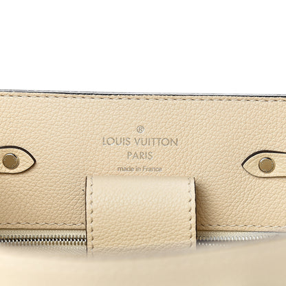Louis Vuitton Calfskin Flowers Lockme Bucket Creme 5 of 10