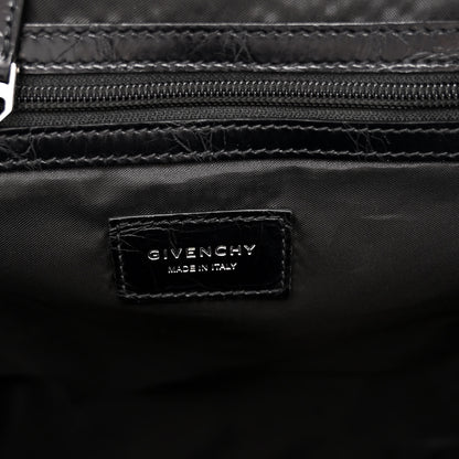 Givenchy Calfskin Crocodile Embossed Double U Backpack Black 6 of 10