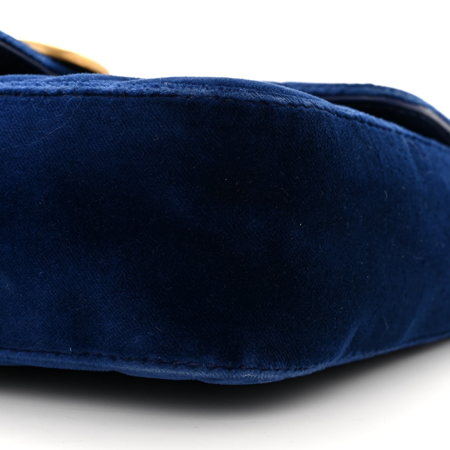 Velvet Matelasse Mini GG Marmont Shoulder Bag Cobalt Blue