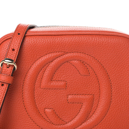 Gucci Pebbled Calfskin Small Soho Disco Bag Sun Orange 8 of 10