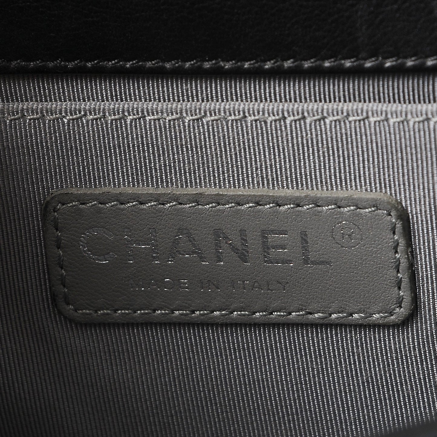 Metallic Calfskin Quilted Small Boy Flap Black