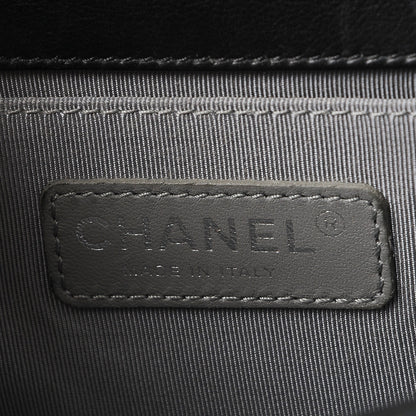 Chanel Metallic Calfskin Quilted Small Boy Flap Black 6 of 8