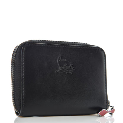 Christian Louboutin Calfskin Spiked Panettone Coin Purse Black 3 of 9