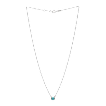 Tiffany Sterling Silver Turquoise Elsa Peretti Color by the Yard Pendant Necklace 3 of 5