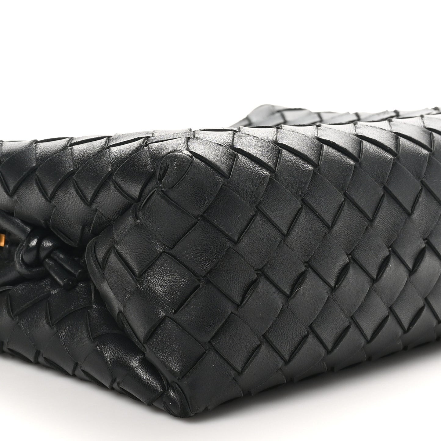 Nappa Intrecciato Small Loop Camera Bag Black