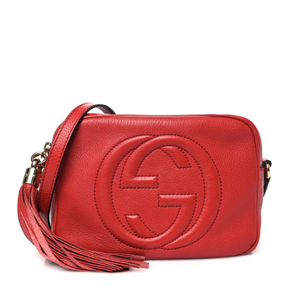Gucci Pebbled Calfskin Small Soho Disco Bag Tabasco Red 1 of 14
