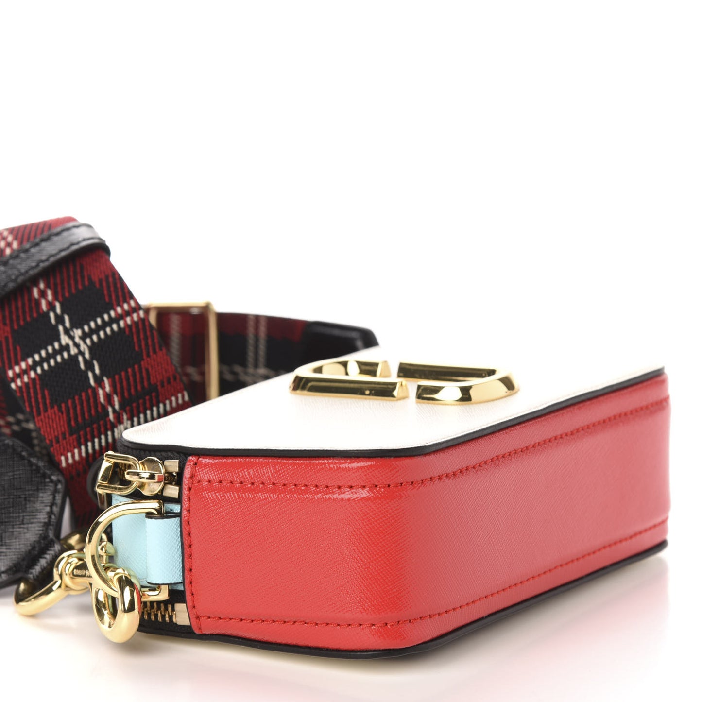 Saffiano Small Snapshot Camera Bag Porcelain Multi