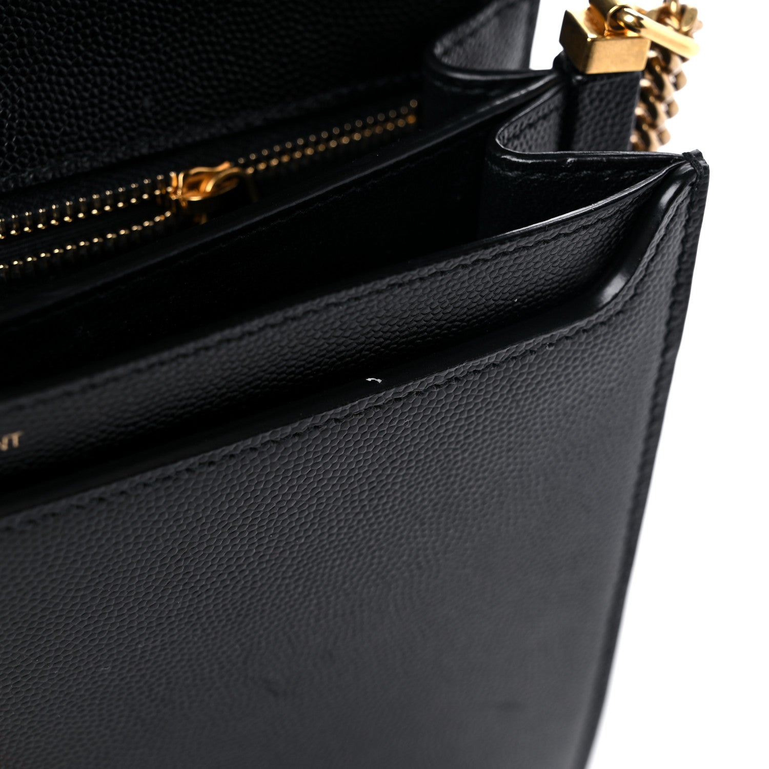 Saint Laurent Grain De Poudre Monogram Cassandra Clasp Bag Black 10 of 12