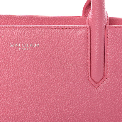 Saint Laurent Grained Calfskin Small Cabas Rive Gauche Rose Clair 6 of 11