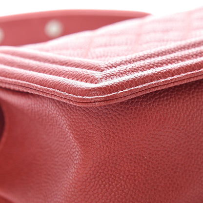 Chanel Caviar Quilted Small Boy Flap Dark Red 11 of 12