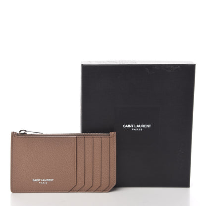 Saint Laurent Grained Calfskin 5 Fragments Zip Pouch Card Holder Fard 8 of 8