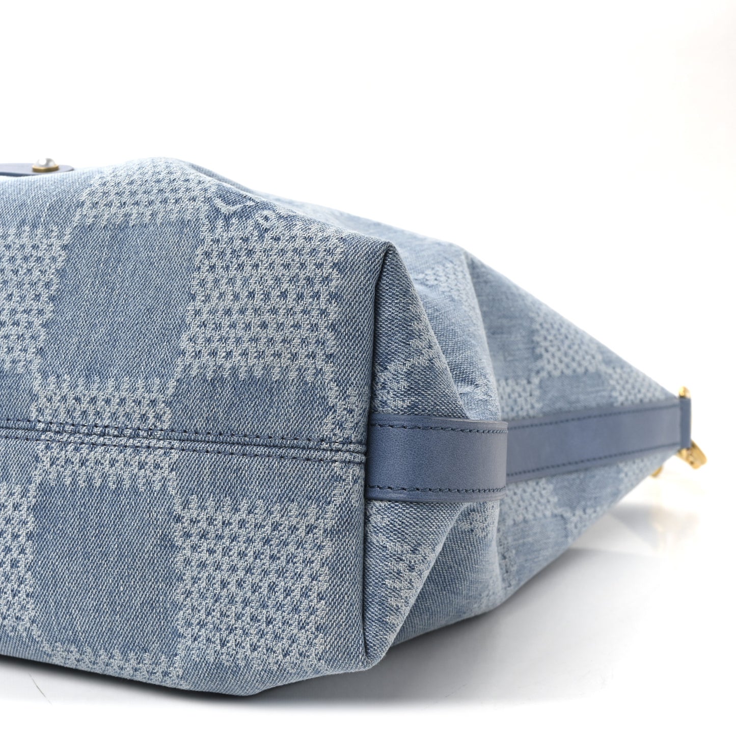 Damier Denim Vagabond Hobo Blue