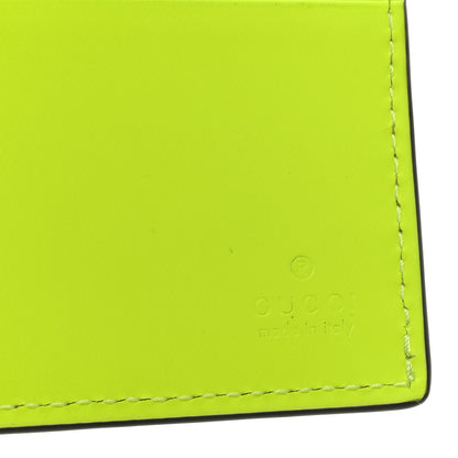 Gucci Rubber Effect GG Embossed Bi-Fold Wallet Fluorescent Yellow 6 of 6
