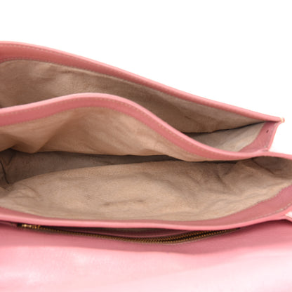 Miu Miu Goatskin Madras Shopping Tote Rosa 5 of 16
