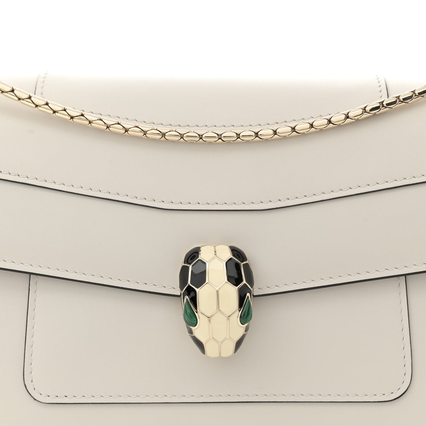 Calfskin Serpenti Forever Crossbody Bag White Agate