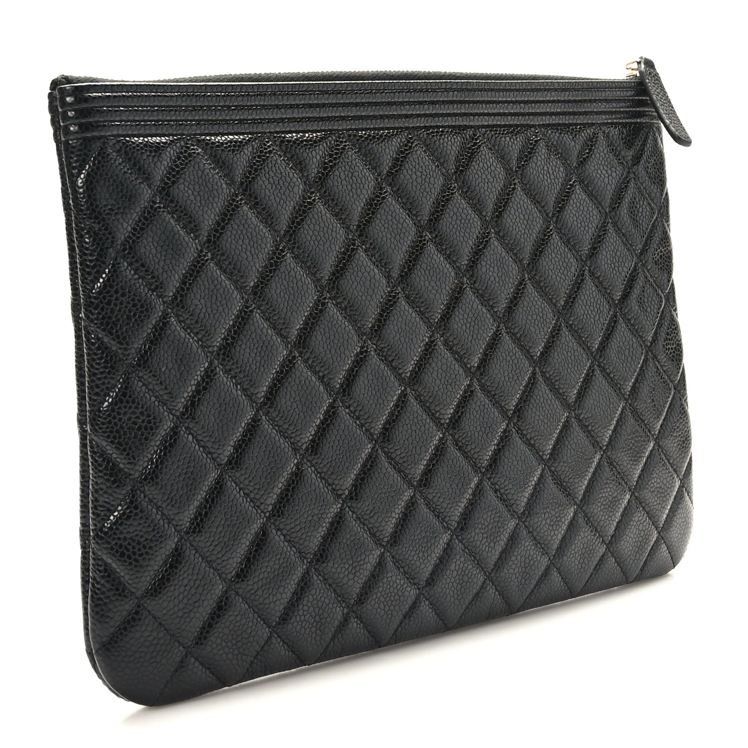 Chanel Caviar Quilted Medium Boy Cosmetic Case Black 3 of 8