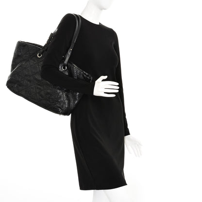 Chanel Glazed Calfskin Large On The Road Tote Black 2 of 7
