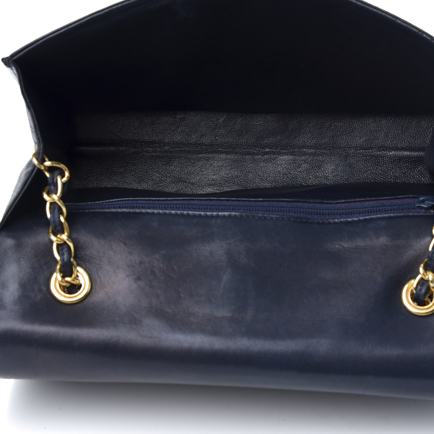Chanel Lambskin Quilted Small Single Flap Navy 5 of 10