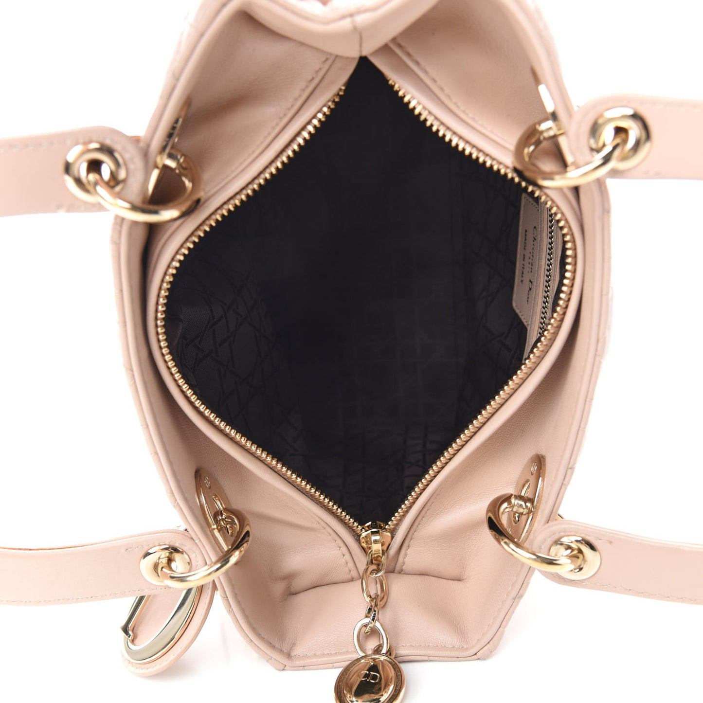 Lambskin Cannage Medium Lady Dior Light Pink