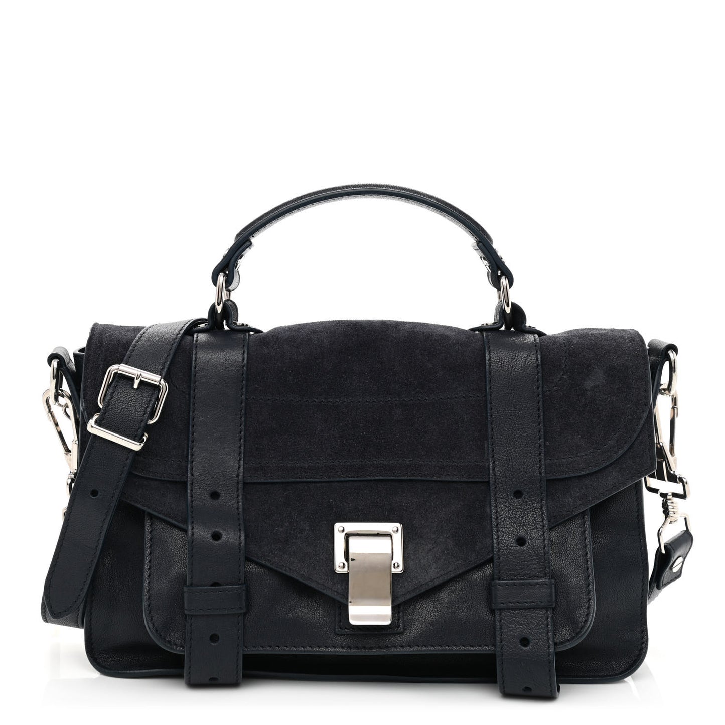 Calfskin SuedeTiny PS1 Satchel Dark Navy