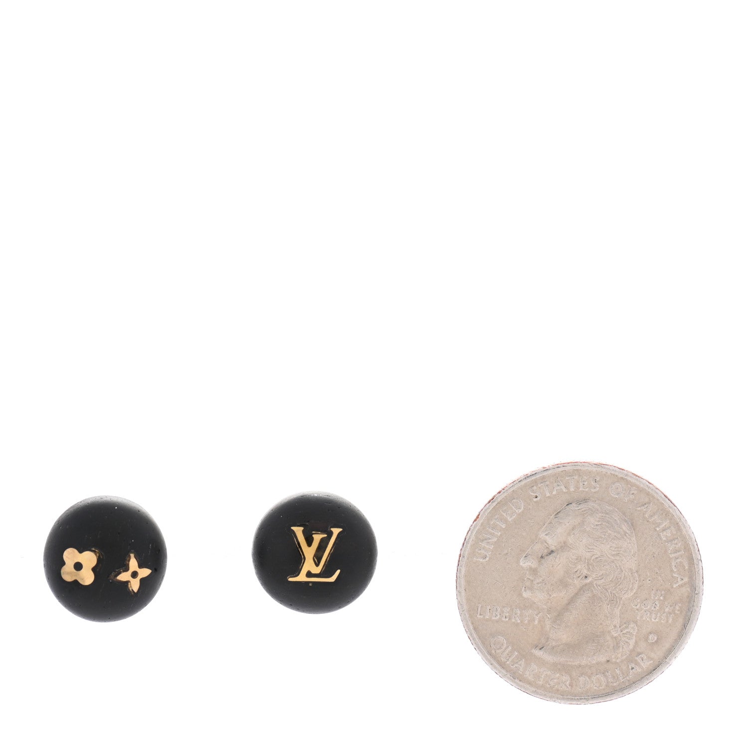 Louis Vuitton Tiger Wood Brass Silvania Stud Earrings 2 of 4