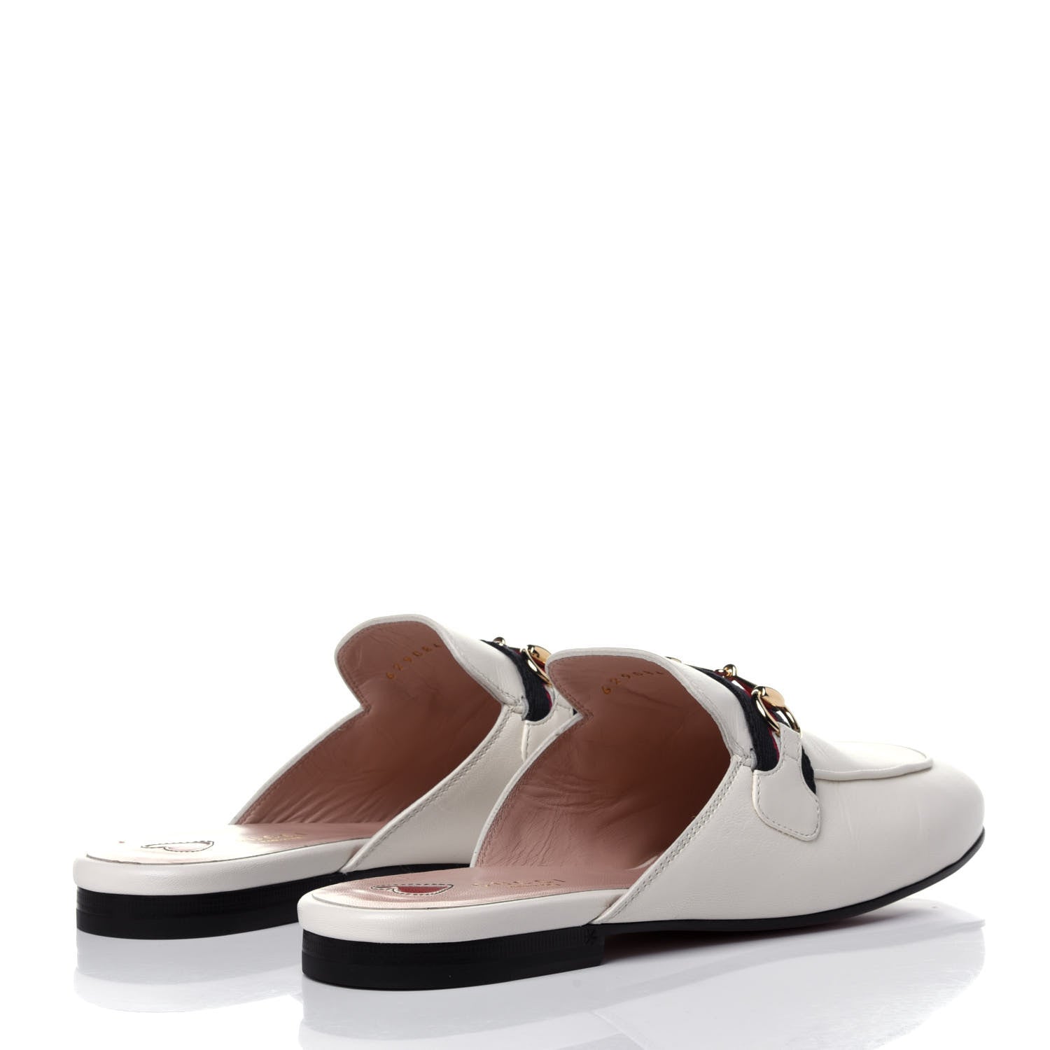 Gucci Malaga Kid Web Womens Princetown Slippers 38.5 Mystic White 4 of 12