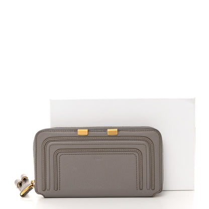 Chloe Calfskin Marcie Long Zip Around Wallet Cashmere Grey 8 of 8