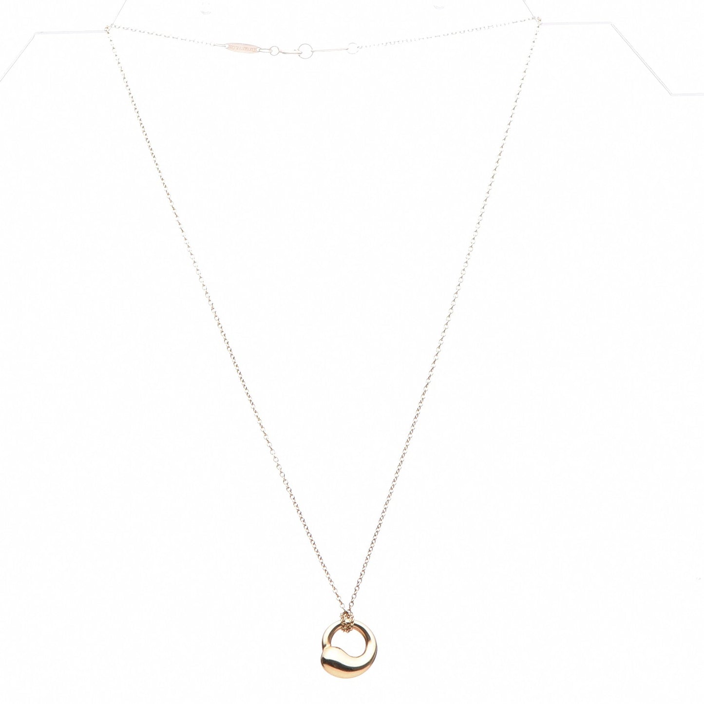 18K Yellow Gold 12mm Elsa Peretti Eternal Circle Pendant Necklace