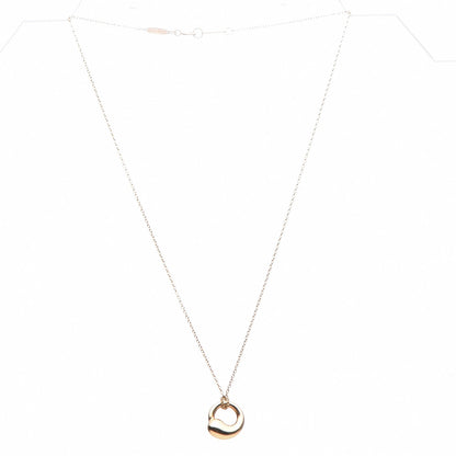 Tiffany 18K Yellow Gold 12mm Elsa Peretti Eternal Circle Pendant Necklace 4 of 7