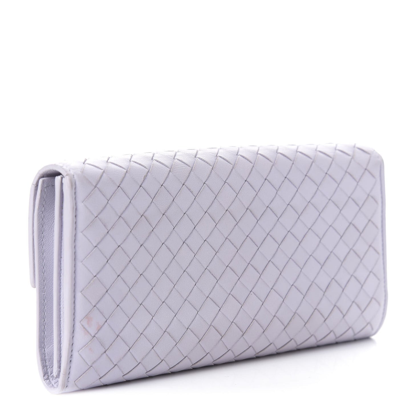 Nappa Intrecciato Continental Flap Wallet Oyster Lilac