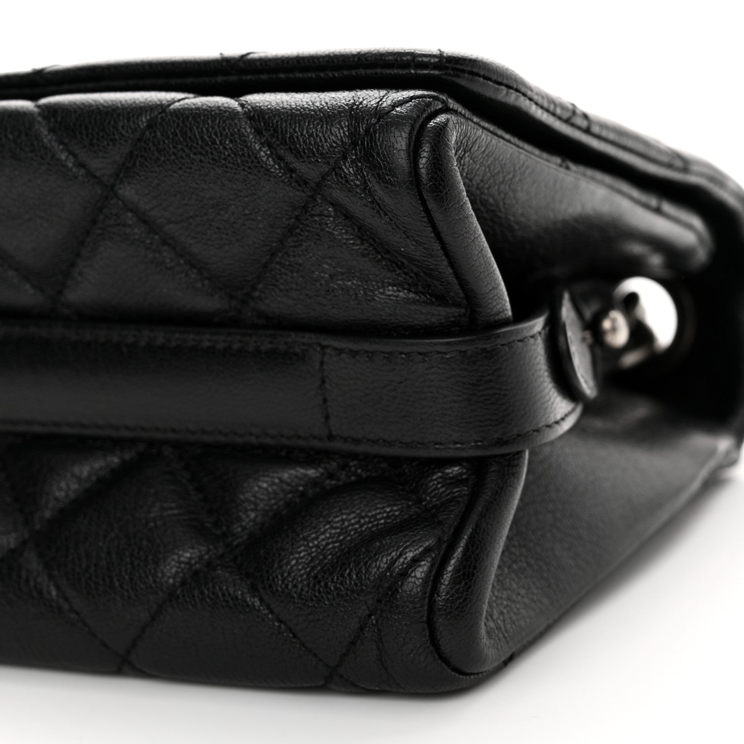 Chanel Goatskin Quilted Medium City Rock Flap Black 10 of 10