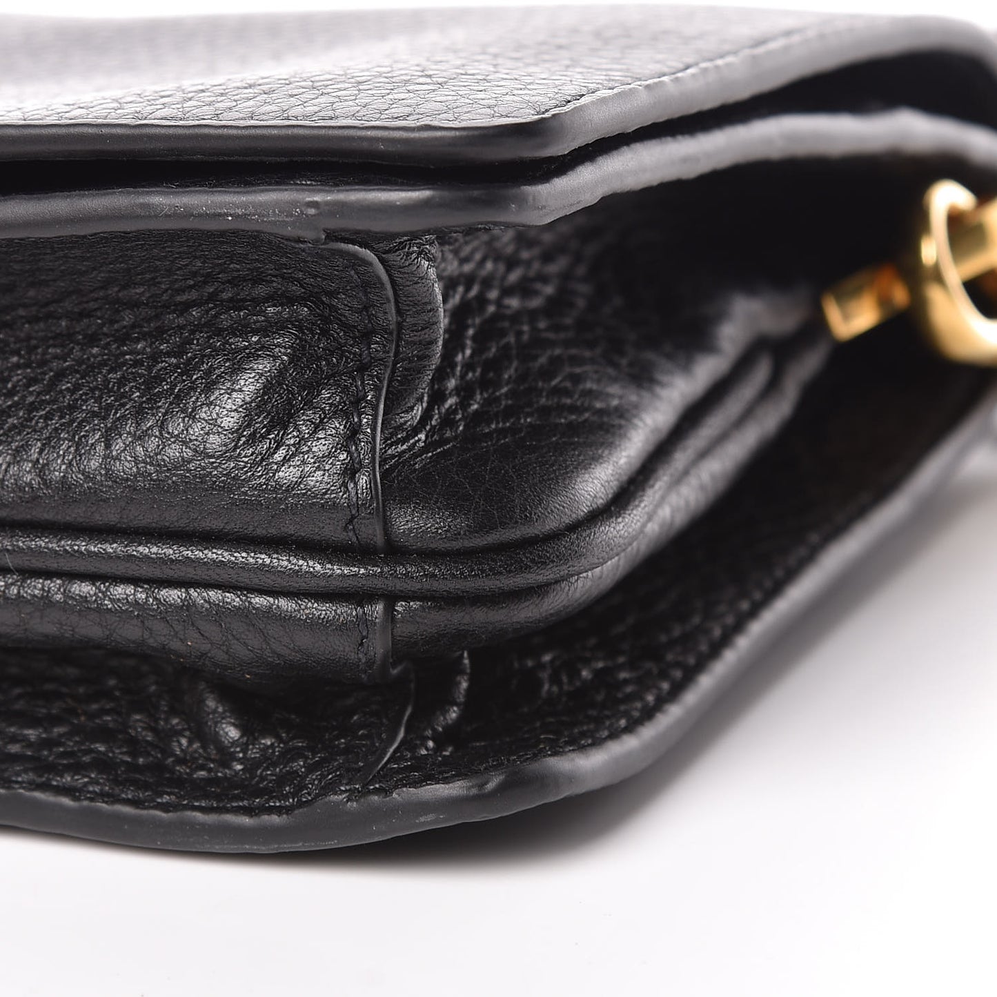 Vitello Daino Flap Crossbody Black