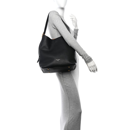 Louis Vuitton Grained Calfskin Low Key Hobo MM Black 3 of 9