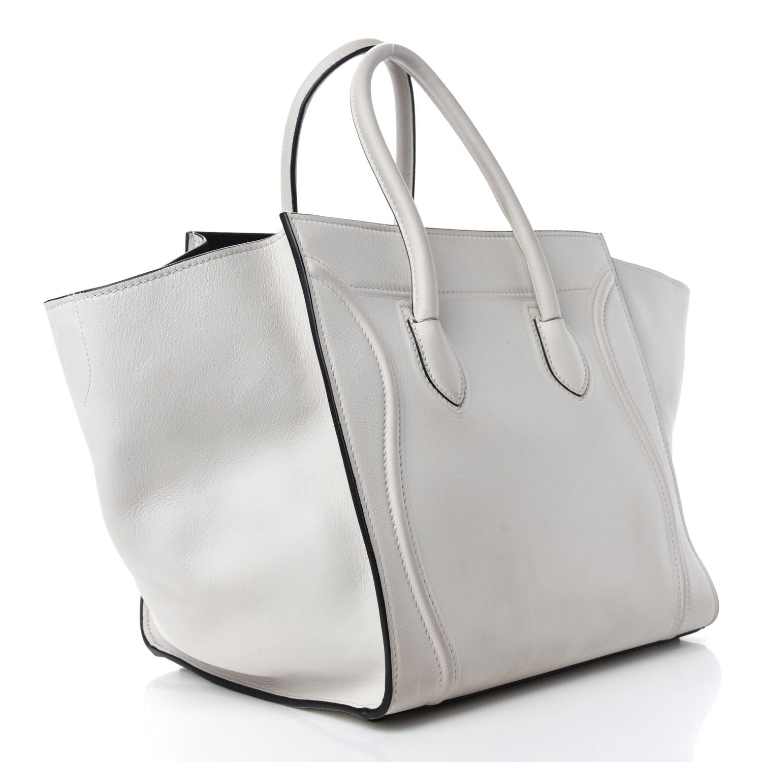 Celine Calfskin Medium Phantom Luggage White 3 of 14