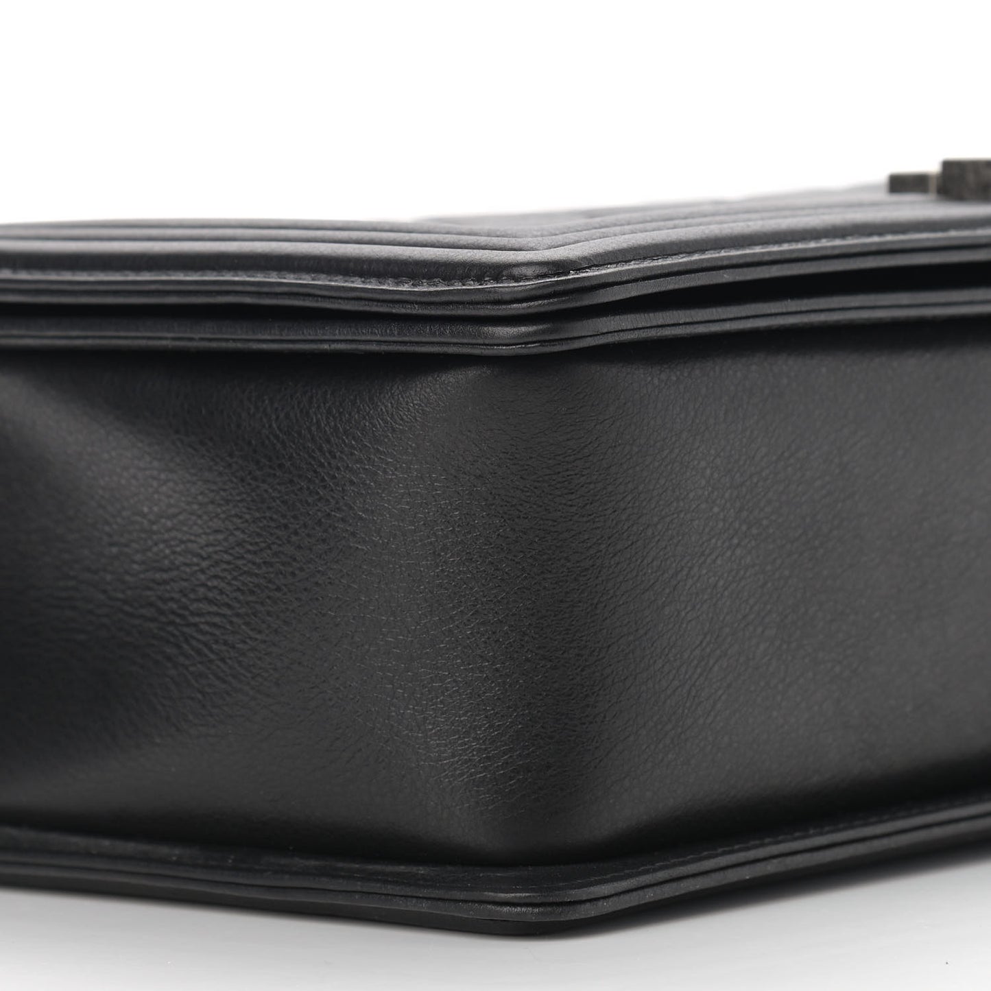 Calfskin Quilted New Medium Boy Flap Black